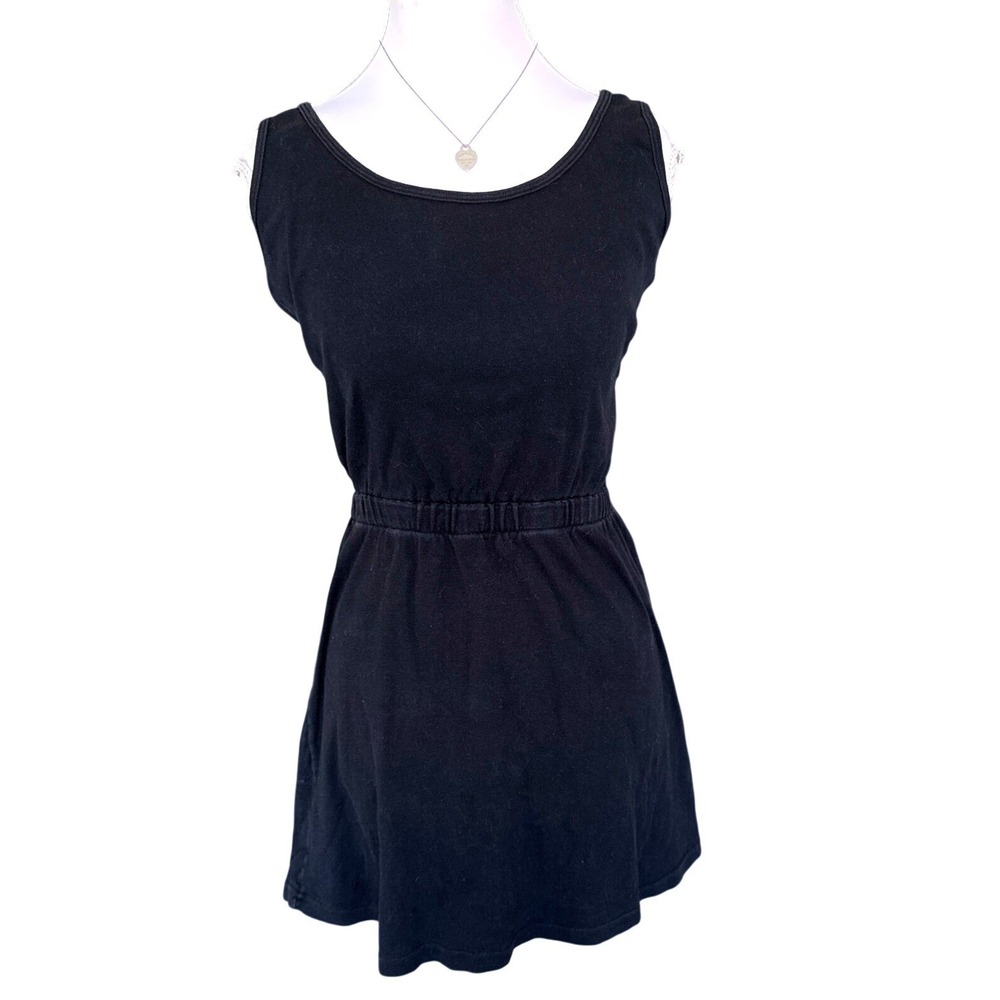 American Apparel Black Mini Dress Indie Sleaze Grunge Tank Sleeveless Y2K M
